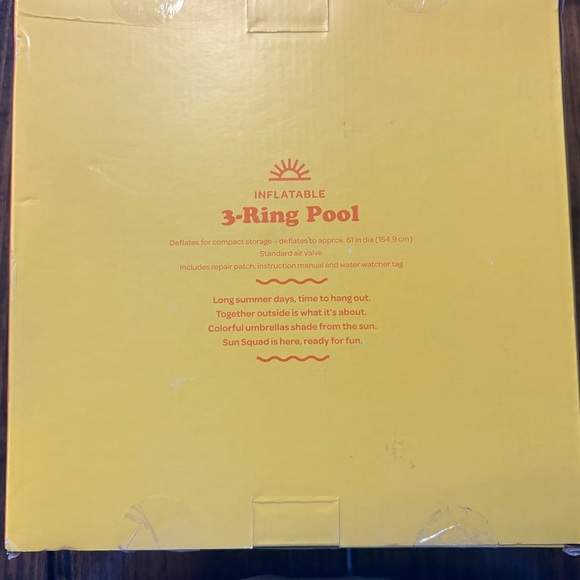 Sun Squad Blue Inflatable 3-Ring Pool - Picture 2 of 2